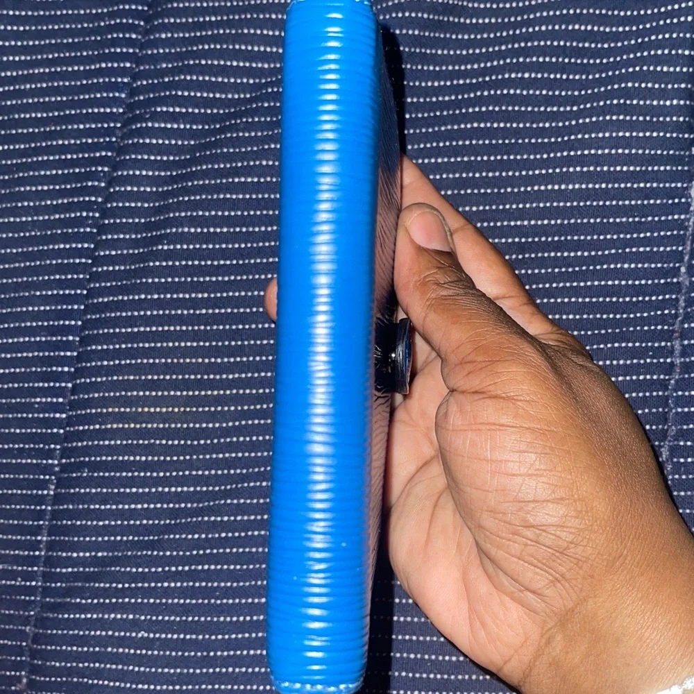 Authentic Vintage Epi Louis Vuitton PM Vibrant Blue Textured Agenda 6 Rings - Picture 4 of 12